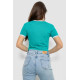 Футболка-топ жіноча з принтом, колір бірюзовий, 244R604