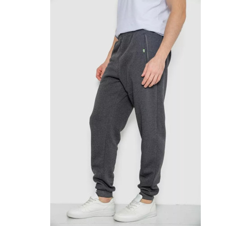 Спортивні штани чоловічі на флісі, колір темно-сірий, 244R41307