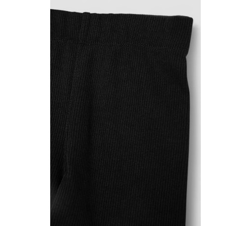 Детские шорты в рубчик на флисе, цвет черный, 102R412