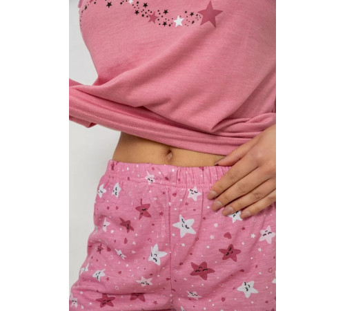 Женская пижама с принтом, цвет пудровый, 243R2109