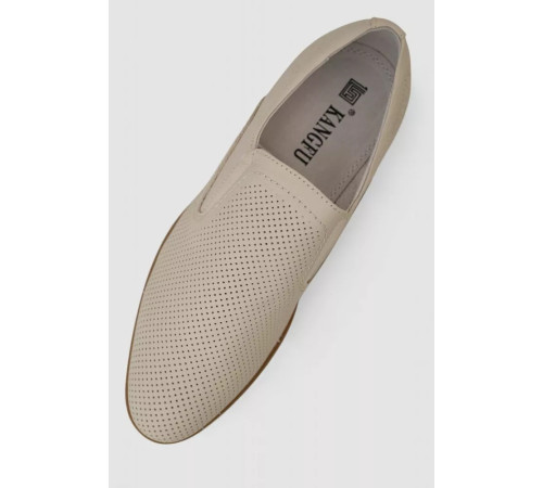 Туфлі чоловічі з перфорацією, колір бежевий, 243RC1311