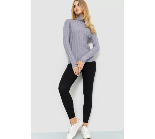 Гольф жіночий однотонний, колір світло-сірий, 204R056