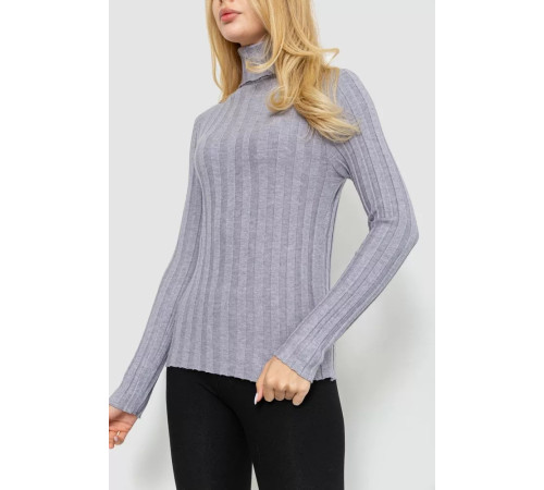 Гольф жіночий однотонний, колір світло-сірий, 204R056