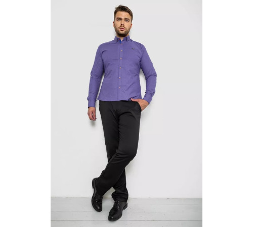 Сорочка чоловіча з принтом, колір фіолетовий, 214R16286