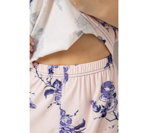 Пижама женская с принтом, цвет персиковый, 243R1600-018.