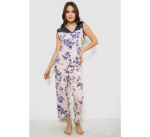 Пижама женская с принтом, цвет персиковый, 243R1600-018.