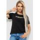 Футболка жіноча з принтом, колір чорний, 221R3008-1