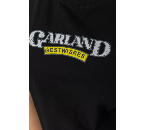 Футболка жіноча з принтом, колір чорний, 221R3008-1