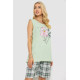 Женская пижама с принтом, цвет мятный, 243R8498