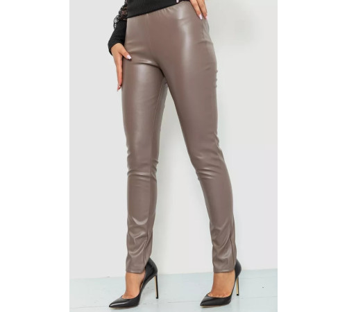 Лосини жіночі з екошкіри, колір мокко, 214R5023