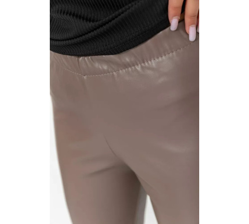 Лосини жіночі з екошкіри, колір мокко, 214R5023