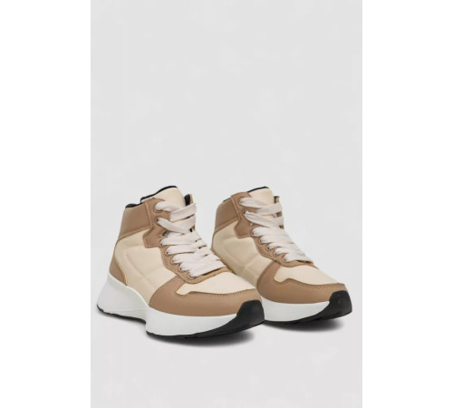 Кросівки жіночі зимові на хутрі, колір бежево-коричневий, 248RXM16-93