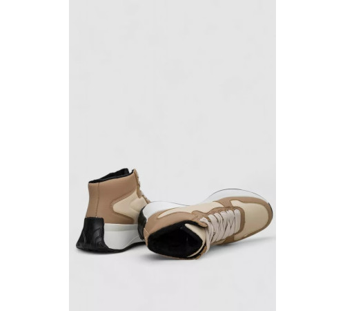 Кросівки жіночі зимові на хутрі, колір бежево-коричневий, 248RXM16-93