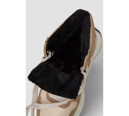 Кросівки жіночі зимові на хутрі, колір бежево-коричневий, 248RXM16-93