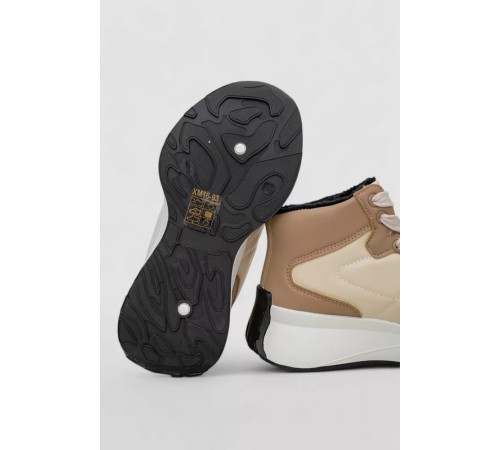 Кросівки жіночі зимові на хутрі, колір бежево-коричневий, 248RXM16-93