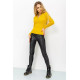 Кофта жіноча на блискавці в рубчик, колір гірчичний, 221R001