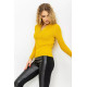 Кофта жіноча на блискавці в рубчик, колір гірчичний, 221R001
