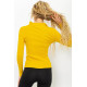Кофта жіноча на блискавці в рубчик, колір гірчичний, 221R001