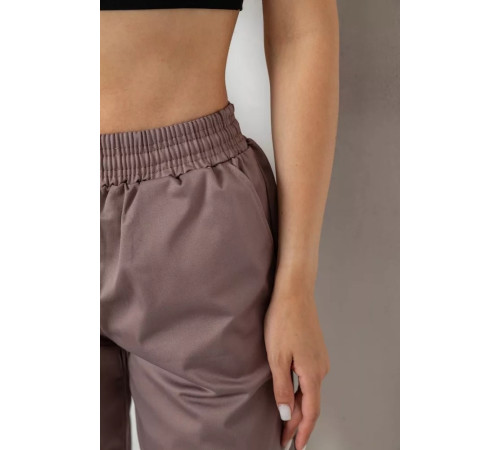 Шорти жіночі однотонні, колір мокко, 238R315-1