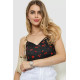 Женская майка с цветочным принтом, цвет черный, 244R180