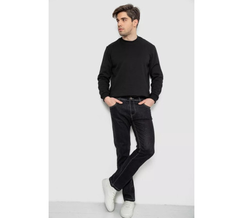 Джинси чоловічі демісезонні, колір чорний, 243R8118