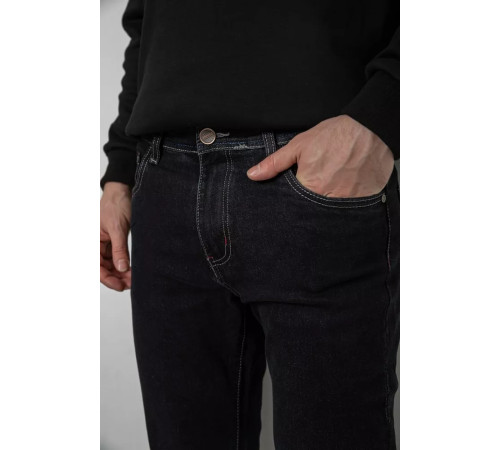 Джинси чоловічі демісезонні, колір чорний, 243R8118