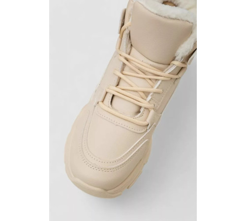 Кросівки жіночі зимові на хутрі, колір бежевий, 248RDM06