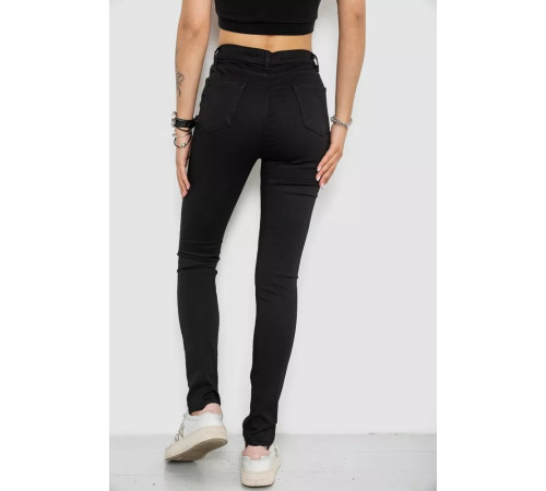 Джинси жіночі Skinny стрейч, колір чорний, 182R9676