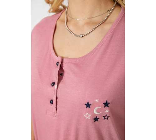 Женская пижама с принтом, цвет пудровый, 243R6998