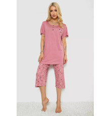Женская пижама с принтом, цвет пудровый, 243R6998