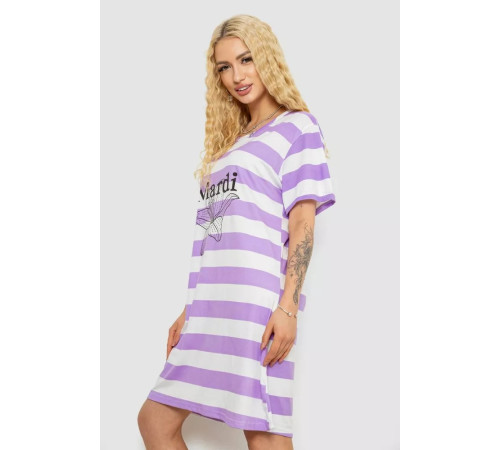 Ночная рубашка, цвет бело-сиреневый, 238R335-9.