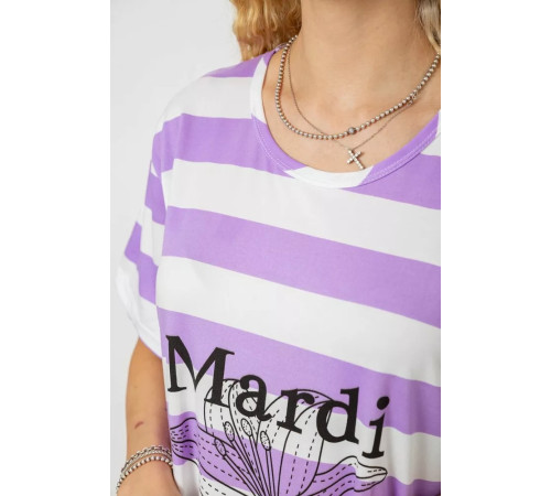 Ночная рубашка, цвет бело-сиреневый, 238R335-9.