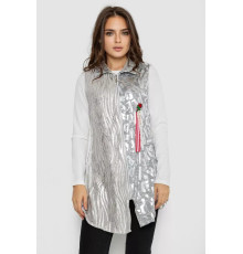 Платье на молнии в комплекте с лонгсливом, цвет серый, 247R16959