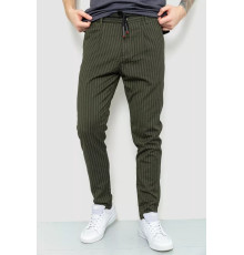 Чоловічі штани в смужку, колір хакі, 157R2008-1