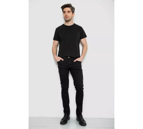 Джинси чоловічі стрейч, колір чорний, 244R8342