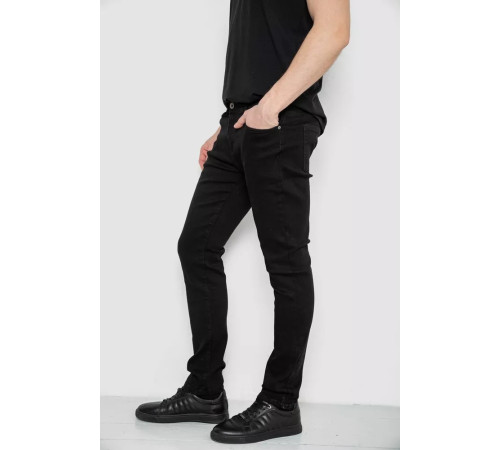 Джинси чоловічі стрейч, колір чорний, 244R8342