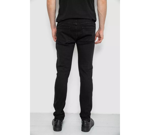 Джинси чоловічі стрейч, колір чорний, 244R8342