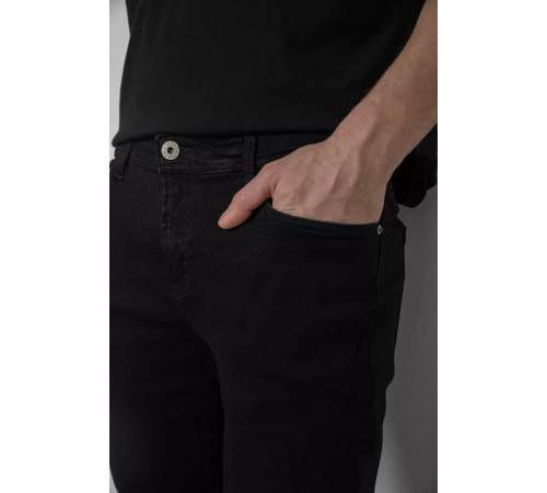Джинси чоловічі стрейч, колір чорний, 244R8342
