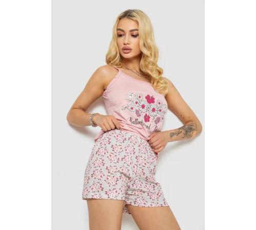 Піжама жіноча, колір пудровий, 243R50711