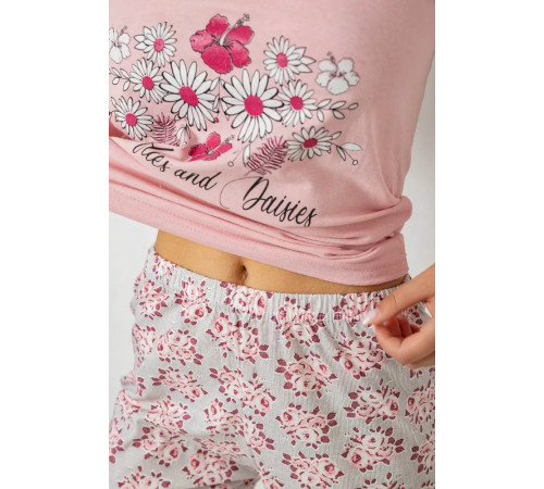 Піжама жіноча, колір пудровий, 243R50711