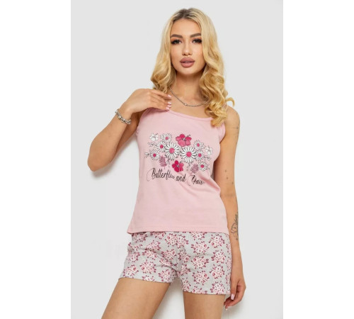 Піжама жіноча, колір пудровий, 243R50711