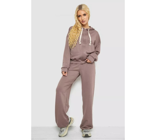 Женский спортивный костюм, цвет мокко, 241R2001-10