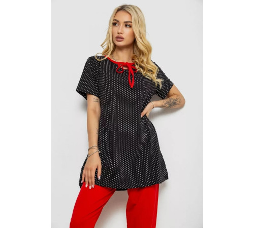 Женская пижама с принтом, цвет черный, 243R10389