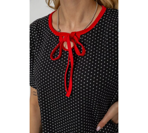 Женская пижама с принтом, цвет черный, 243R10389