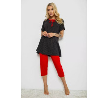 Женская пижама с принтом, цвет черный, 243R10389