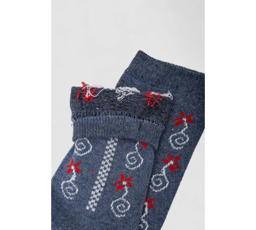 Носки женские с принтом, цвет джинс, 238R336