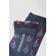 Носки женские с принтом, цвет джинс, 238R336