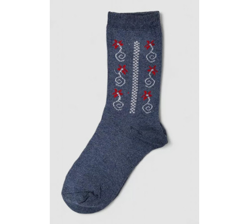 Носки женские с принтом, цвет джинс, 238R336