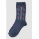 Носки женские с принтом, цвет джинс, 238R336