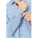 Сорочка чоловіча в клітку, колір біло-блакитний, 214R117-35-198